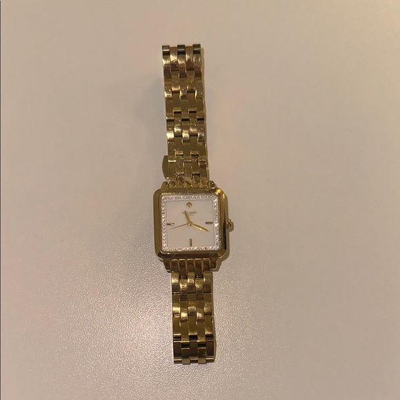 kate spade Accessories - kate spade Gold Tone Square Link Bracelet Watch